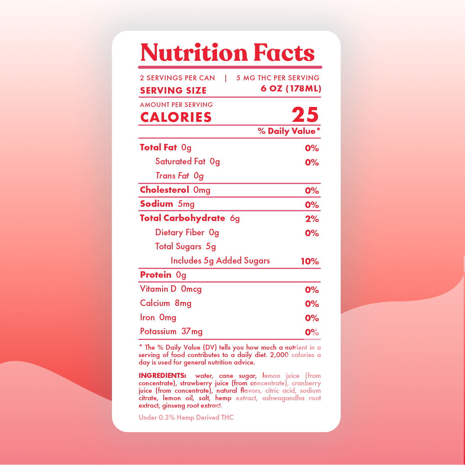 THC-Infused Strawberry Spritz Cocktail