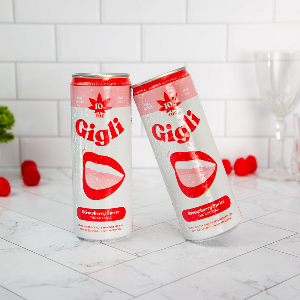 THC-Infused Strawberry Spritz Cocktail