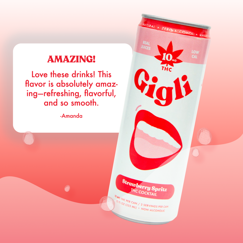 THC-Infused Strawberry Spritz Cocktail