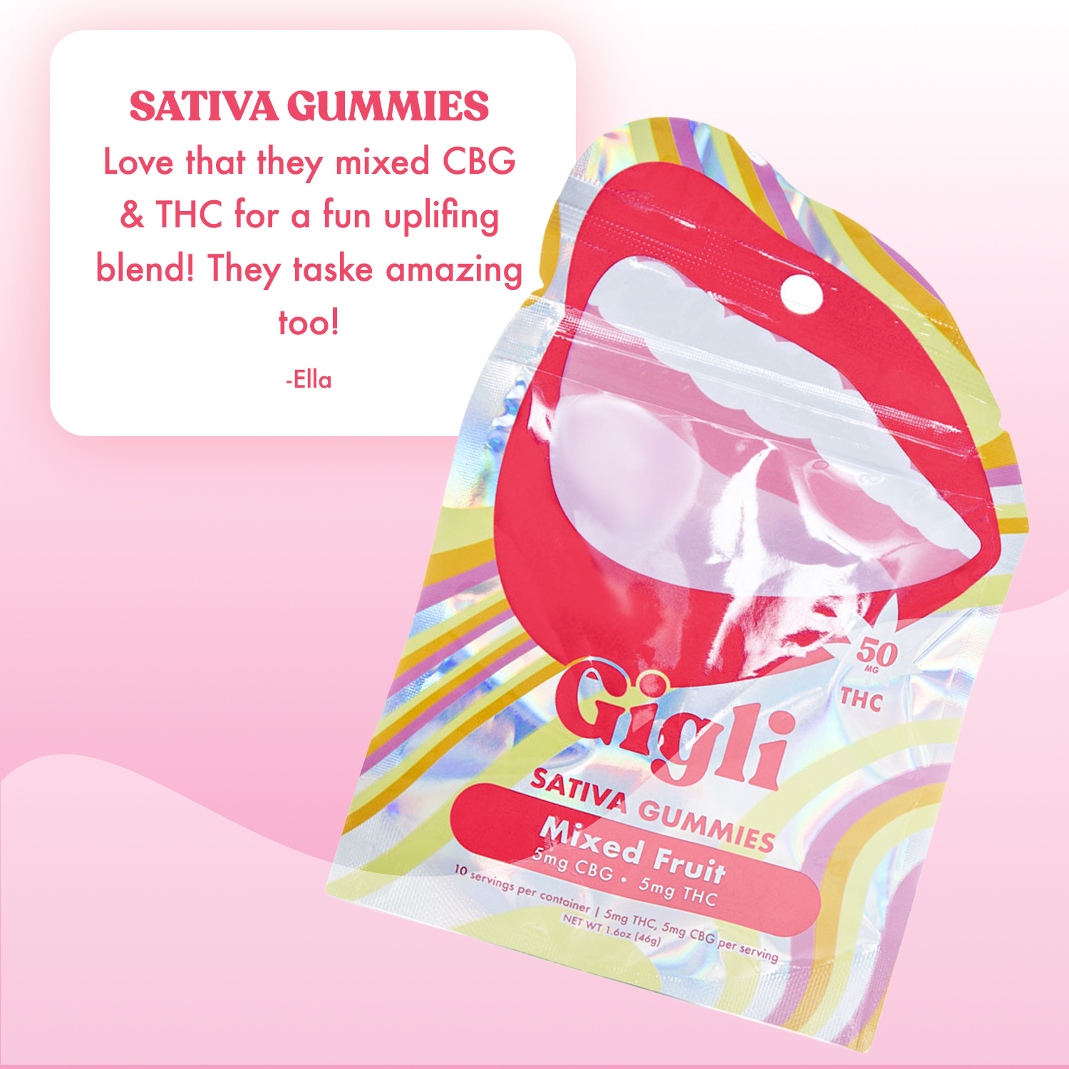 THC Sativa Gummies 5mg Delta 9 | Mixed Fruit