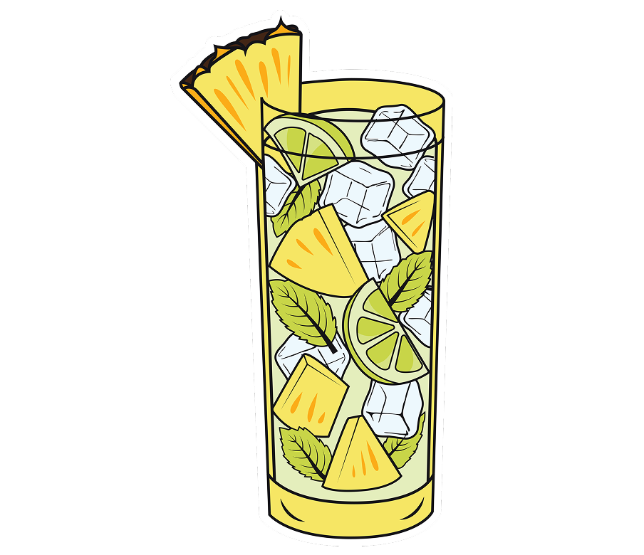 Pineapple Mojito Skinny Mocktail