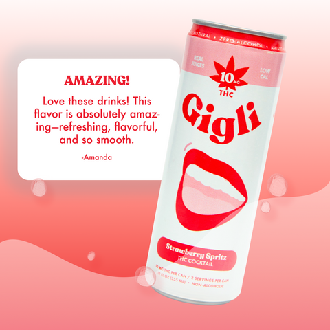 THC-Infused Strawberry Spritz Cocktail