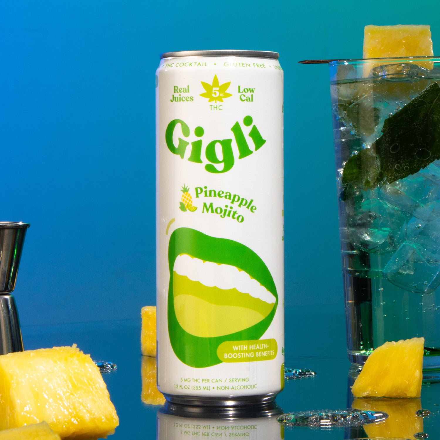 THC-Infused Pineapple Mojito Cocktail