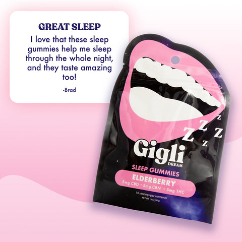 Elderberry Sleep Gummies | Infused with 5mg THC, 5mg CBN, 5mg CBD