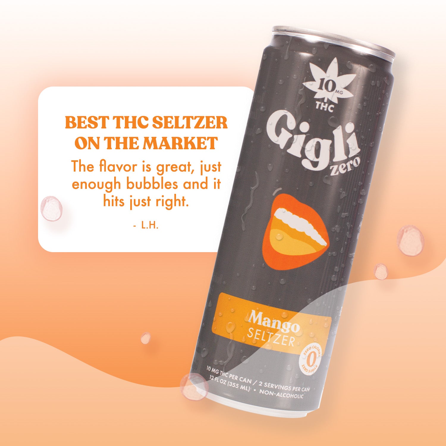 THC-Infused Mango Seltzer