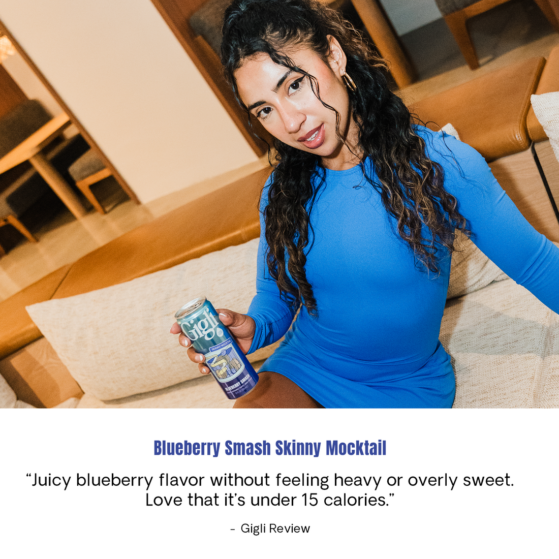 Blueberry Smash Skinny Mocktail