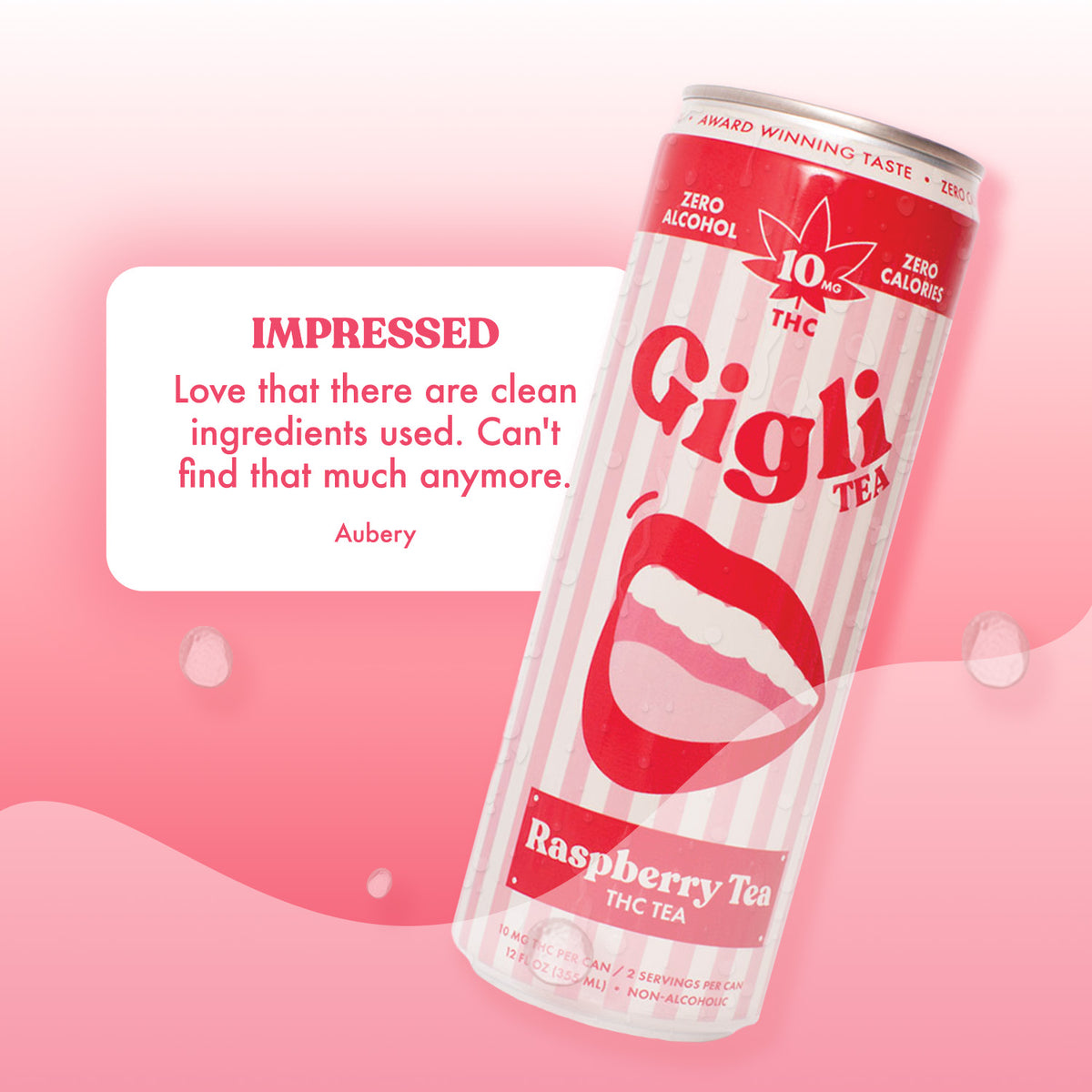 THC Raspberry Tea Infused 10mg THC 4-Pack