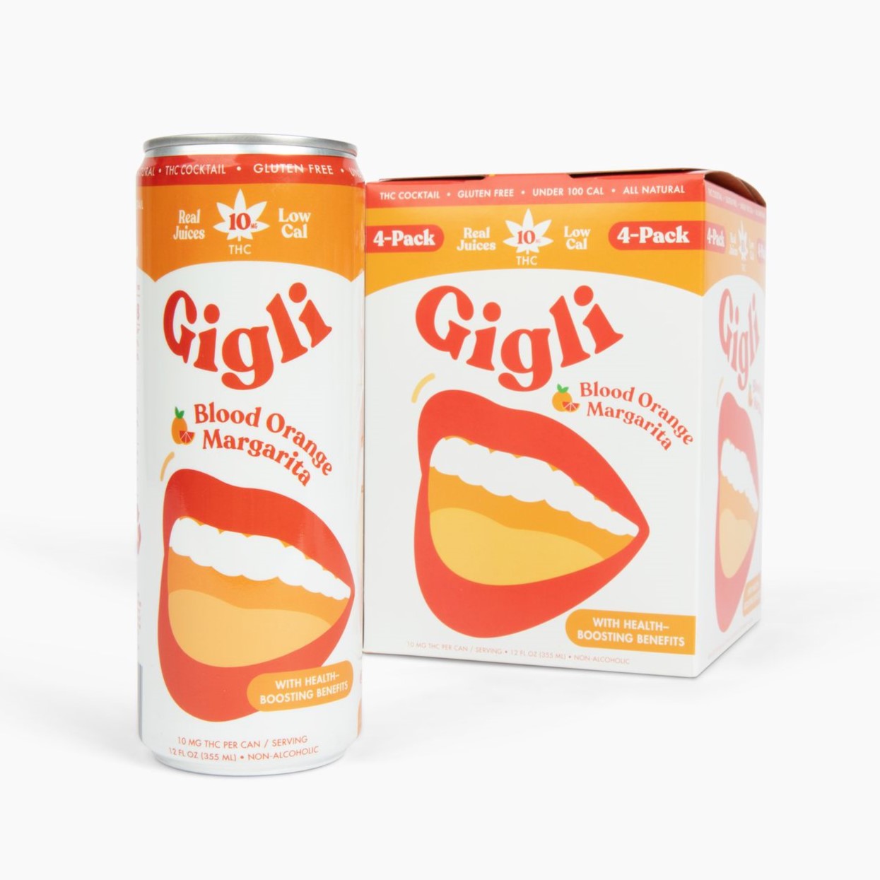 Blood Orange Margarita - 4 Pack | THC-Infused Drinks | Gigli 🍹