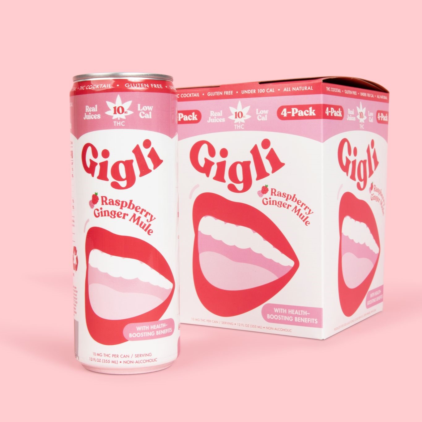 gigli 10 mg THC cocktail raspberry ginger mule 4 pack