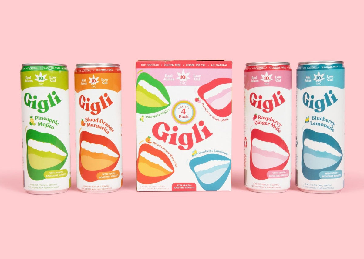 Variety 4-Pack | THC-Infused Drinks | Gigli 🍹