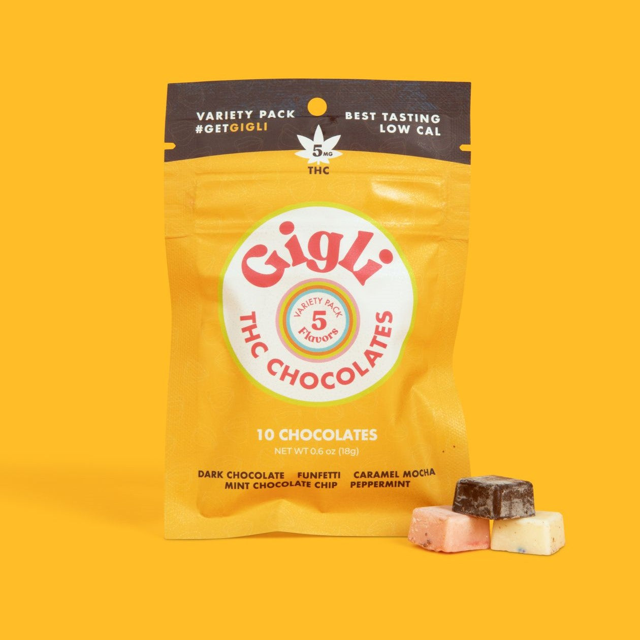 Gigli 5 mg THC Chocolate Variety pack