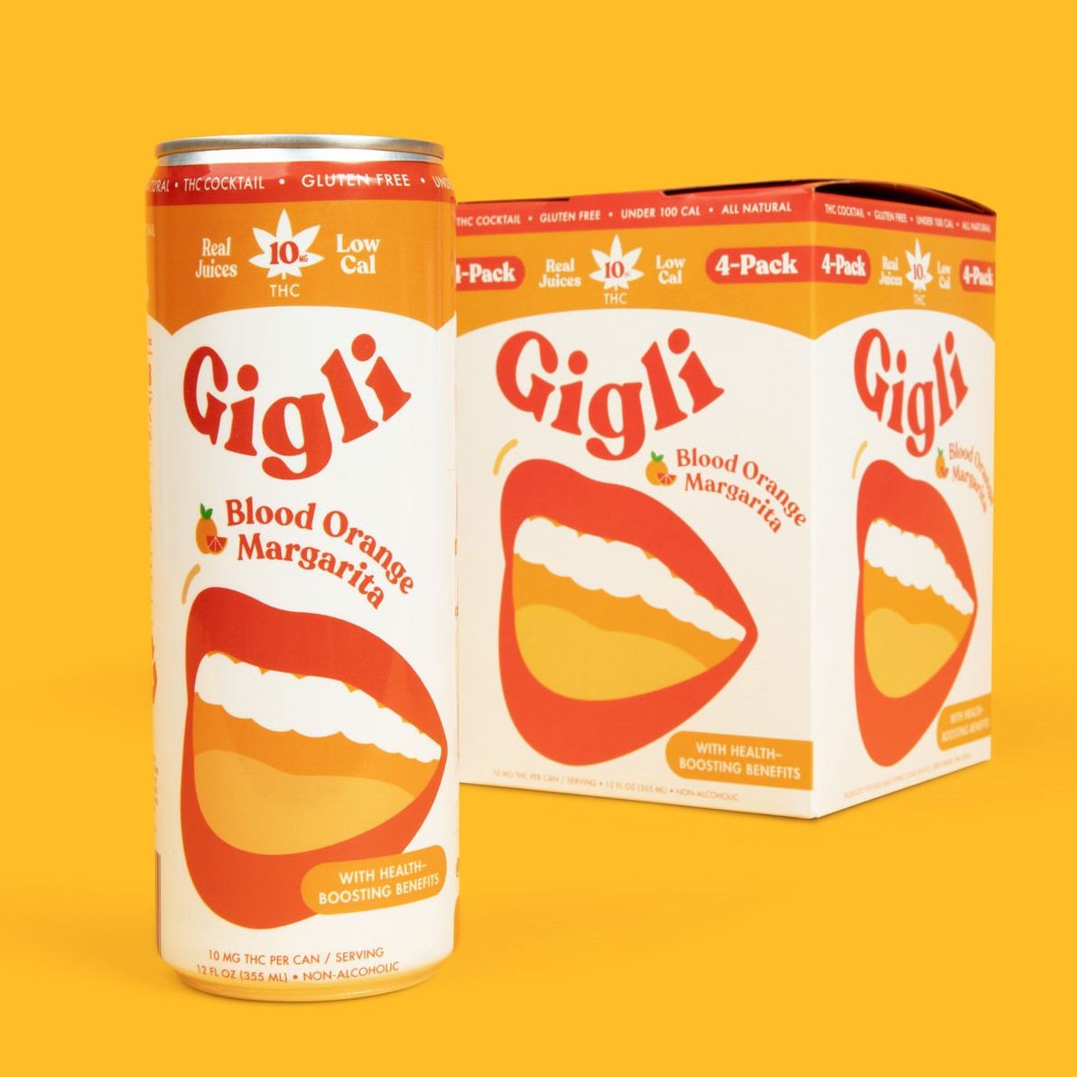 Gigli 10 mg THC Cocktail 4-pack Blood Orange Margarita